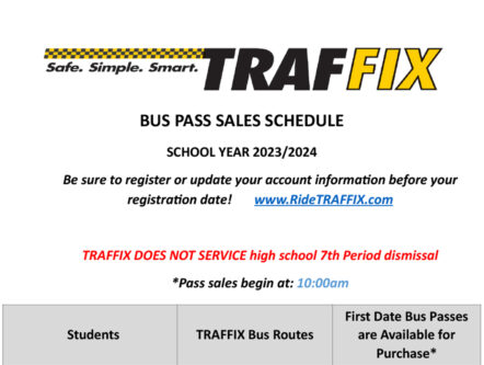 BUS PASS SALES SCHEDULE